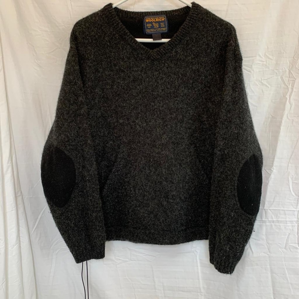 Woolrich Sweater Mens M Long Sleeve Wool V Neck